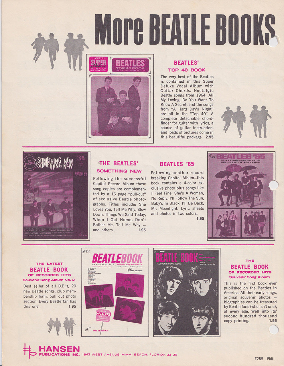 1965 The Beatles "HELP!" Sheet Music